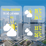 Thời tiết ngày 24/4/2026 | TP. Hồ Chí Minh có mây, ngày nắng nóng, đêm không mưa