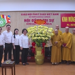 Lãnh đạo TP. Hồ Chí Minh thăm, chúc mừng Trung ương Giáo hội Phật giáo Việt Nam tại Thiền viện Quảng Đức
