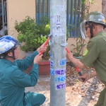 Phường Bà Rịa ra quân “làm sạch” quảng cáo bẩn, siết chặt trật tự mỹ quan đô thị