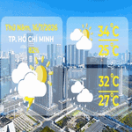 Dự báo thời tiết ngày 16/7/2026 | TP. Hồ Chí Minh có mưa rào và dông vài nơi