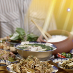 Vũ Thu Phương chiêu đãi "Quán ăn hạnh phúc" mâm cơm quê
