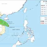 Áp thấp nhiệt đới giữ cường độ, cách đặc khu Hoàng Sa khoảng 150km