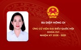 Tóm tắt tiểu sử bà Diệp Hồng Di ứng cử Đại biểu Quốc hội Khóa XVI