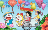Tập đặc biệt Doraemon lên sóng Nhật Bản, đậm chất Việt với áo dài, nón lá và bánh mì