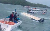 15 du khách thiệt mạng trong vụ lật ca nô ở Phú Quốc, các lực lượng khẩn trương cứu nạn
