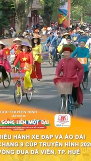 Diễu hành xe đạp và áo dài chặng 9 Cúp Truyền hình 2026