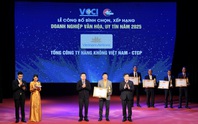 Vietnam Airlines vào Top 20 Doanh nghiệp Văn hóa, Uy tín 2025