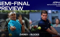 Madrid Open 2026: Zverev đối đầu Blockx ở bán kết