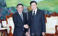 Thường trực Ban Bí thư Trần Cẩm Tú hội kiến Tổng Bí thư, Chủ tịch nước Lào