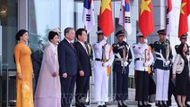 Tổng thống Hàn Quốc chủ trì Lễ đón trọng thể Tổng Bí thư Tô Lâm và Phu nhân
