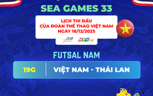 Lịch thi đấu SEA Games 33 ngày 18/12: Chờ đợi màn so tài nghẹt thở giữa Việt Nam và Thái Lan lúc 19 giờ