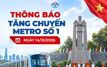 Metro số 1 tăng 18 chuyến phục vụ Lễ viếng, truy điệu và an táng hài cốt liệt sĩ