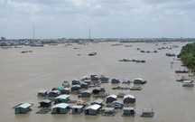 Lũ đầu nguồn sông Cửu Long tiếp tục lên nhanh, nguy cơ ngập vùng trũng thấp