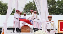 Lào tổ chức trọng thể Lễ an táng cấp Nhà nước đồng chí Xaysomphone Phomvihane