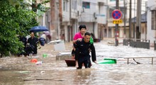 Trung Quốc: Bão Saudel gây ngập lụt diện rộng, hàng trăm ngàn người sơ tán