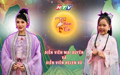 Diễn viên Mai Duyên và Helen Vũ hóa thân thành Tiên Cô và Liên Hoa trong Vườn Âm Nhạc “Thân Cò”