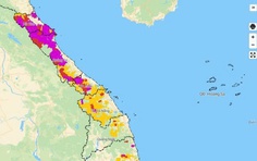 Cảnh báo lũ quét, sạt lở đất, sụt lún đất do mưa lũ hoặc dòng chảy trên khu vực các tỉnh/thành phố từ Hà Tĩnh đến Gia Lai