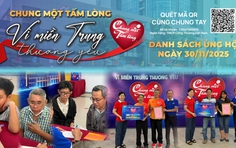 Danh sách khán giả ủng hộ Quỹ "Chung một tấm lòng: Vì miền Trung thương yêu" từ ngày 16 giờ ngày 29/11/2025 đến 16 giờ ngày 30/11/2025