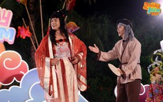 “Hằng Nga” Đỗ Nhật Hoàng và “Chú Cuội” Steven Nguyễn múa siêu dẻo tại 2 Ngày 1 Đêm