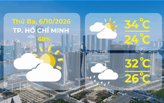 Dự báo thời tiết ngày 6/10/2026 | TP. Hồ Chí Minh có mây, có mưa rào và dông vài nơi