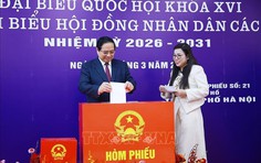 Thủ tướng Phạm Minh Chính bỏ phiếu bầu cử tại phường Tây Hồ, Hà Nội