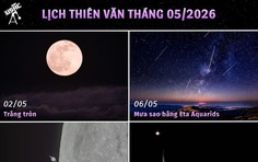 Tháng 5 xuất hiện nhiều hiện tượng thiên văn đáng chú ý, có 'Trăng xanh' cuối tháng
