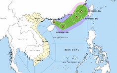 Áp thấp nhiệt đới có khả năng mạnh lên thành bão trên Biển Đông