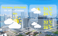 Dự báo thời tiết ngày 1/10/2026 | TP. Hồ Chí Minh nhiều mây, có mưa rào và dông rải rác, cục bộ có nơi mưa to tập trung vào chiều và tối