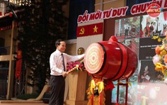 Bí thư Thành ủy TP. Hồ Chí Minh Trần Lưu Quang đánh trống khai giang năm học 2026 - 2027 