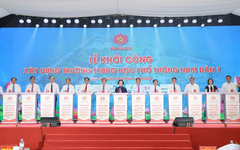 Khởi công Trường THPT Nam Đàn 1, Phó Thủ tướng Phạm Thị Thanh Trà kỳ vọng môi trường giáo dục chất lượng cao, nhân văn