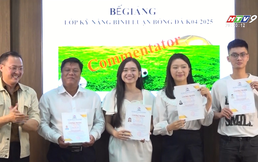 Bế giảng lớp kỹ năng bình luận bóng đá đầu tiên