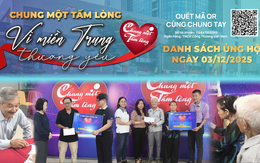 Danh sách khán giả ủng hộ quỹ “Chung một tấm lòng: Vì miền Trung thương yêu" từ 16 giờ ngày 2/12/2025 đến 16 giờ ngày 3/12/2025