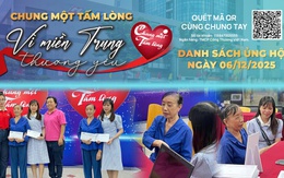 Danh sách khán giả ủng hộ quỹ “Chung một tấm lòng: Vì miền Trung thương yêu" từ 16 giờ ngày 5/12/2025 đến 16 giờ ngày 6/12/2025