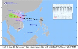 Bão số 5 giật cấp 17, áp sát các tỉnh miền Trung