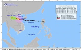 Bão số 5 ít di chuyển, cường độ giảm xuống cấp 12