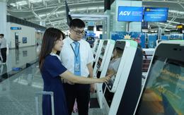 Vietnam Airlines thử nghiệm kiosk tự phục vụ tại sân bay Nội Bài
