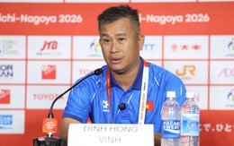 HLV Đinh Hồng Vinh hài lòng với tinh thần thi đấu của U23 Việt Nam
