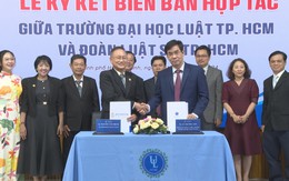 Trường Đại học Luật TP.HCM ký kết biên bản hợp tác với Đoàn Luật sư TP.HCM