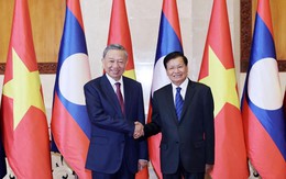 Tổng Bí thư, Chủ tịch nước Lào đón, hội đàm với Chủ tịch nước Tô Lâm