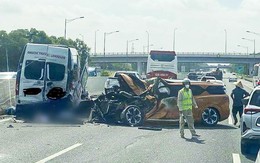 Tai nạn liên hoàn trên cao tốc Hà Nội - Hải Phòng, 2 tài xế tử vong