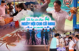 Hơn 100 gian hàng quy tụ tại Lễ hội ẩm thực cua Cà Mau 2025