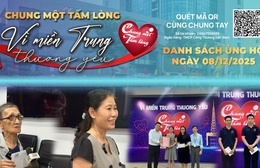 Danh sách khán giả ủng hộ quỹ “Chung một tấm lòng: Vì miền Trung thương yêu" từ ngày 16 giờ ngày 07/12/2025 đến 16 giờ ngày 08/12/2025
