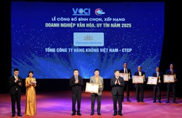 Vietnam Airlines vào Top 20 Doanh nghiệp Văn hóa, Uy tín 2025