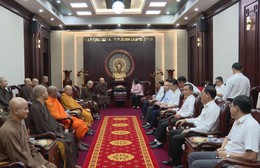 Lãnh đạo TP. Hồ Chí Minh tiếp đoàn Giáo hội Phật giáo Việt Nam Thành phố chúc Tết