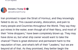 Mỹ tuyên bố phong tỏa eo biển Hormuz: Căng thẳng với Iran leo thang