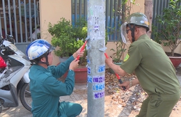 Phường Bà Rịa ra quân “làm sạch” quảng cáo bẩn, siết chặt trật tự mỹ quan đô thị
