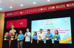 Phường Diên Hồng khai mạc Tháng Công nhân và phát động Tháng hành động về an toàn lao động
