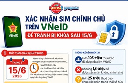 NewZgraphic: Xác nhận sim chính chủ trên VNeID để tránh bị khóa sau 15/6