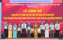 Phường Cầu Kiệu công bố thành lập chi bộ, kiện toàn tổ chức khu phố