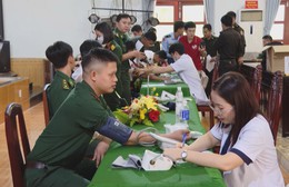 Trường Cao đẳng Biên phòng tiếp nhận 550 đơn vị máu trong đợt hiến máu tình nguyện năm 2026